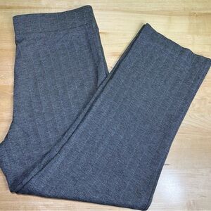 LOFT Gray Herringbone Straight Leg Pants